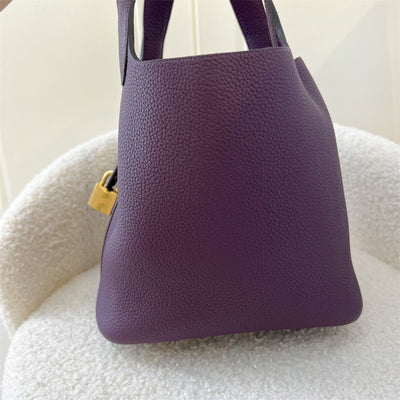 Hermes Picotin 18 in Cassis Taurillon Maurice Leather GHW