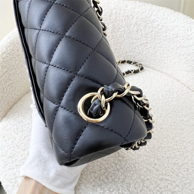 Chanel Classic Mini Rectangle Flap in Black Lambskin LGHW