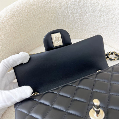 Chanel Classic Mini Rectangle Flap in Black Lambskin LGHW