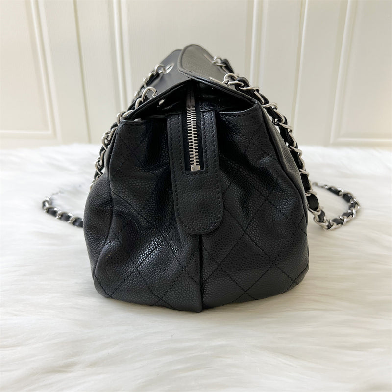 Chanel Timeless CC Bowling Bag in Black Caviar SHW