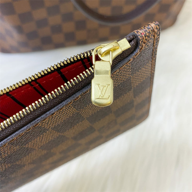 LV Neverfull MM in Damier Ebene Canvas and GHW