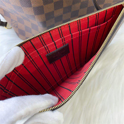 LV Neverfull MM in Damier Ebene Canvas and GHW