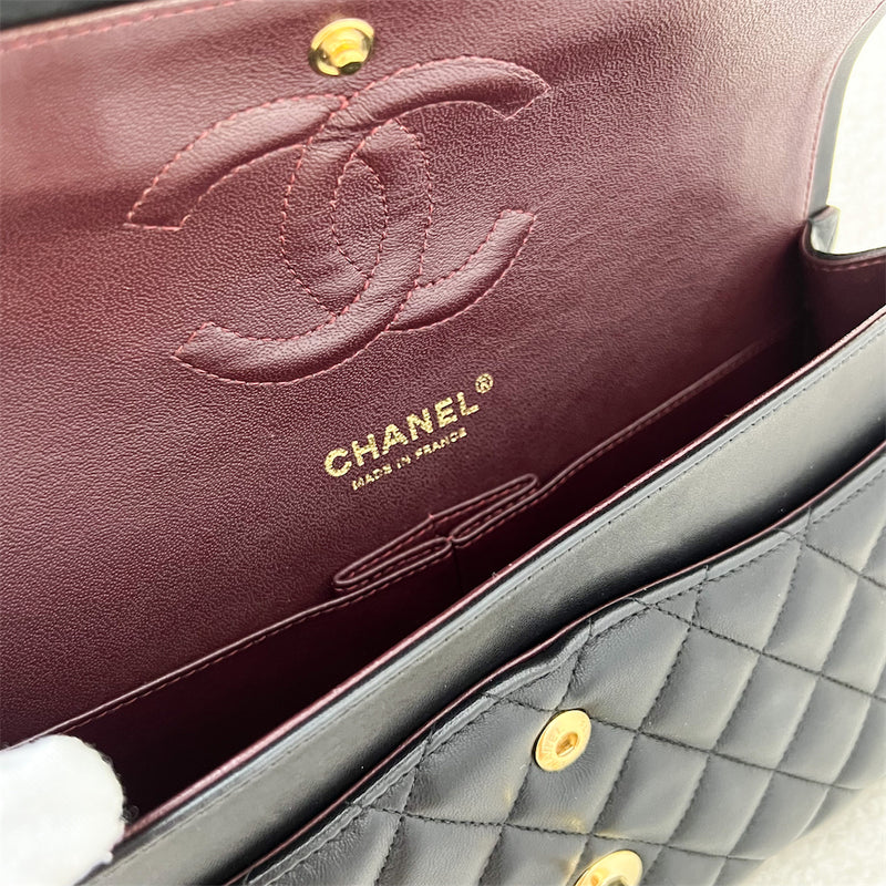 Chanel Medium Classic Double Flap CF in Black Lambskin GHW