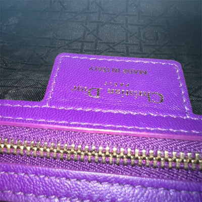 Dior Medium Lady Dior in Purple Lambskin LGHW