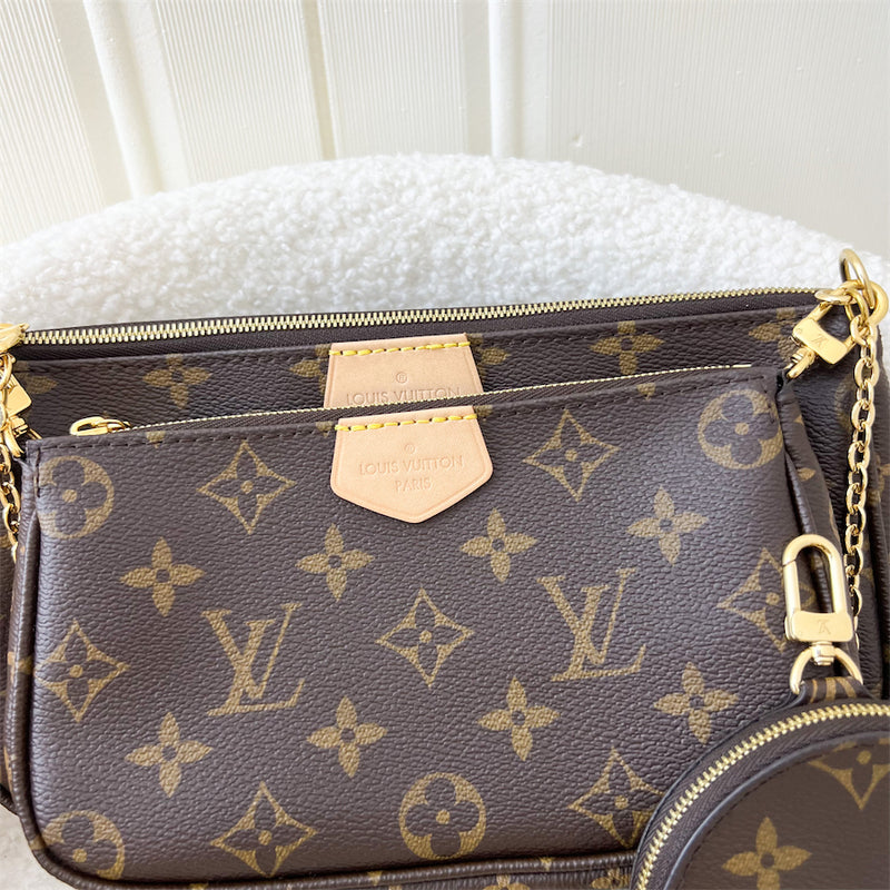 LV Multi Pochette Accessoires MPA in Monogram Canvas, Pink Strap and GHW