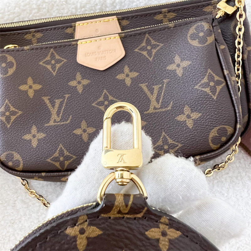 LV Multi Pochette Accessoires MPA in Monogram Canvas, Pink Strap and GHW