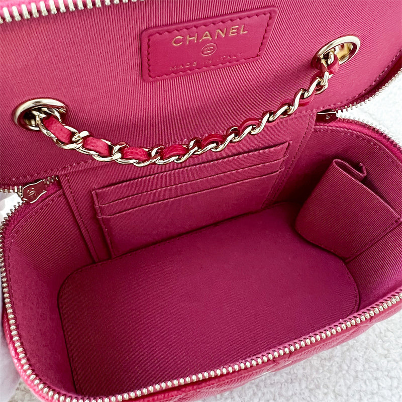 Chanel Small Vanity in 20S Dark Raspberry Pink Caviar LGHW