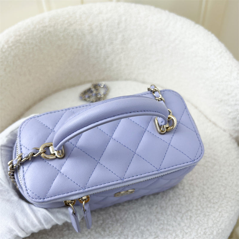 Chanel Top Handle Small Vanity in 21k Lilac Purple LGHW