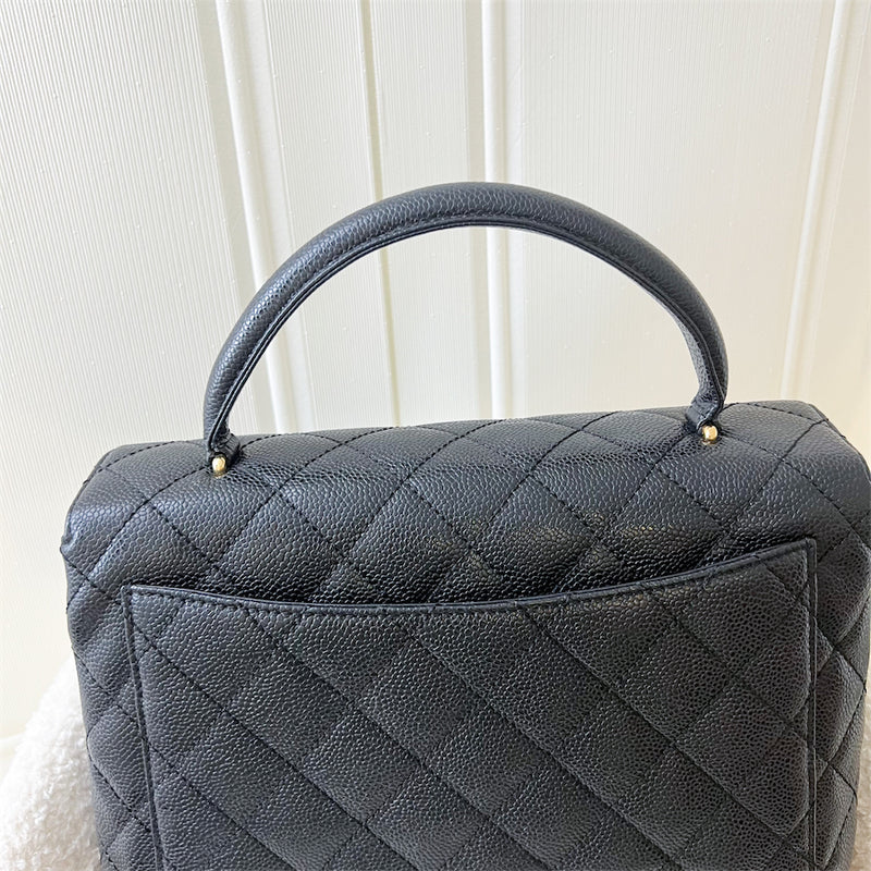 Chanel Vintage Jumbo Kelly in Black Caviar 24K GHW