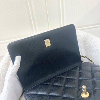 Chanel 22B Medium (25cm) Seasonal Chain Flap in Black Caviar GHW