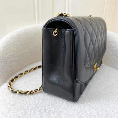 Chanel Vintage Medium Diana Flap in Black Lambskin 24K GHW