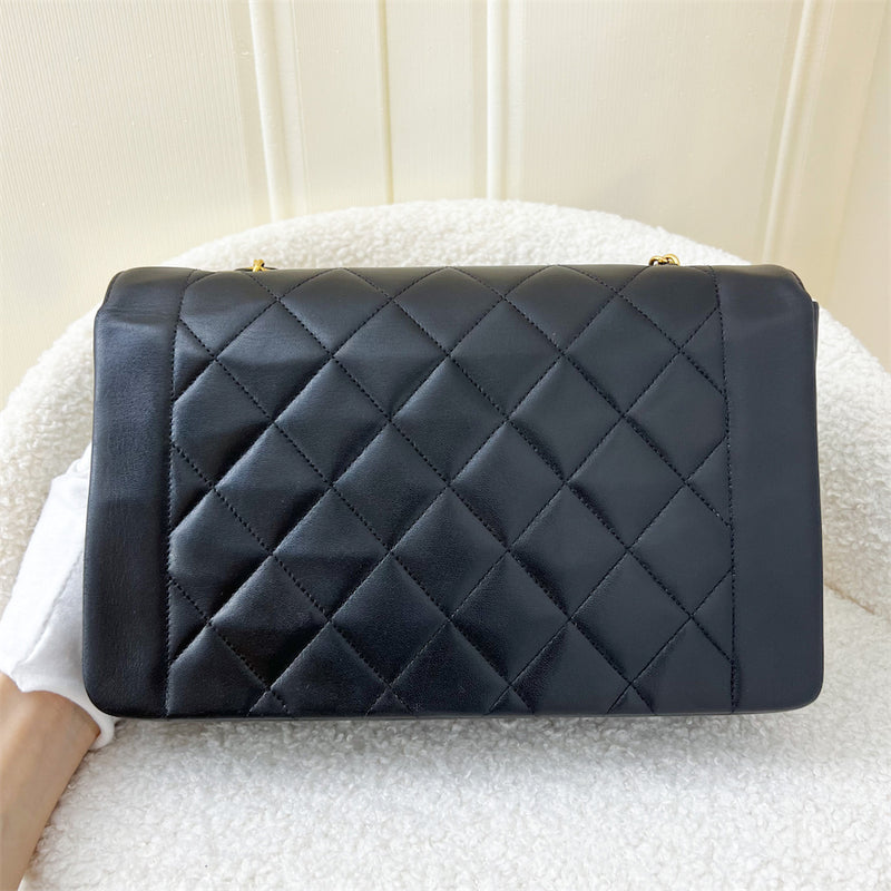 Chanel Vintage Medium Diana Flap in Black Lambskin 24K GHW