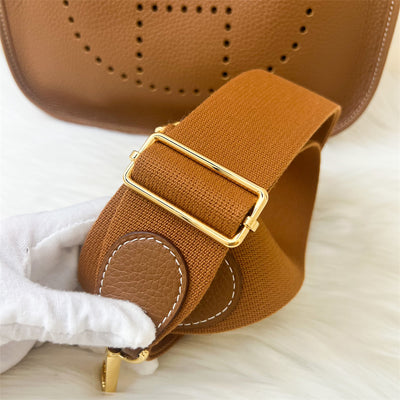 Hermes Evelyne PM 29 in Gold Clemence Leather and GHW