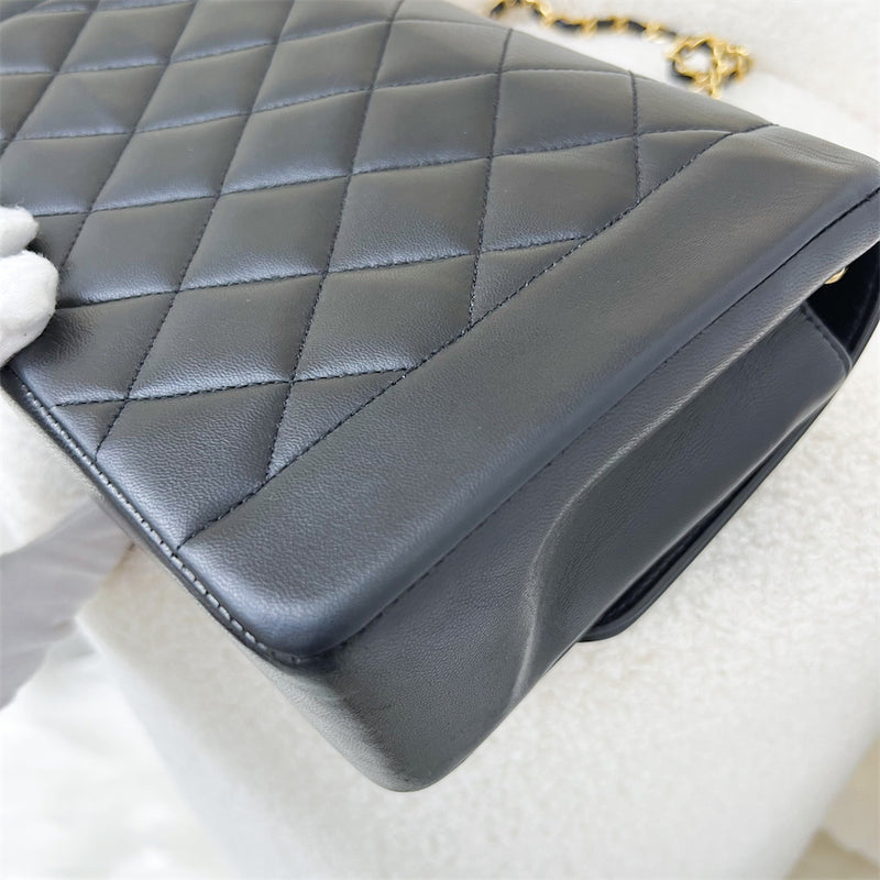 Chanel Vintage Medium Diana Flap in Black Lambskin 24K GHW