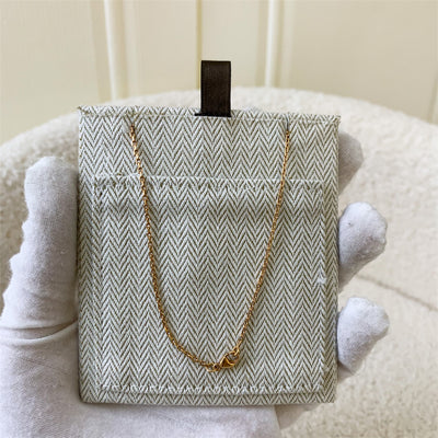 Hermes Mini Pop H Pendant Necklace in Malachite Enamel RGHW
