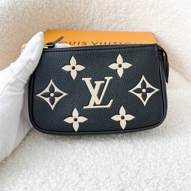 LV Mini Pochette Accessoires in Bicolour Monogram Empreinte Leather GHW