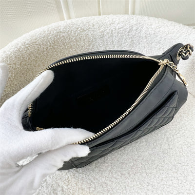 Chanel Bum Bag in Black Lambskin LGHW