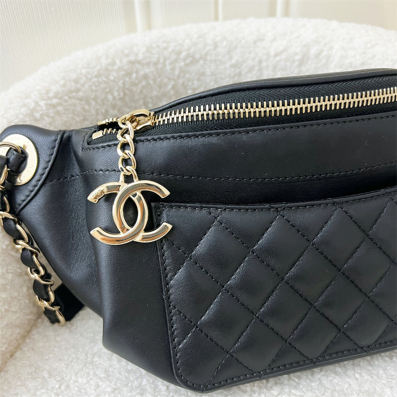 Chanel Bum Bag in Black Lambskin LGHW