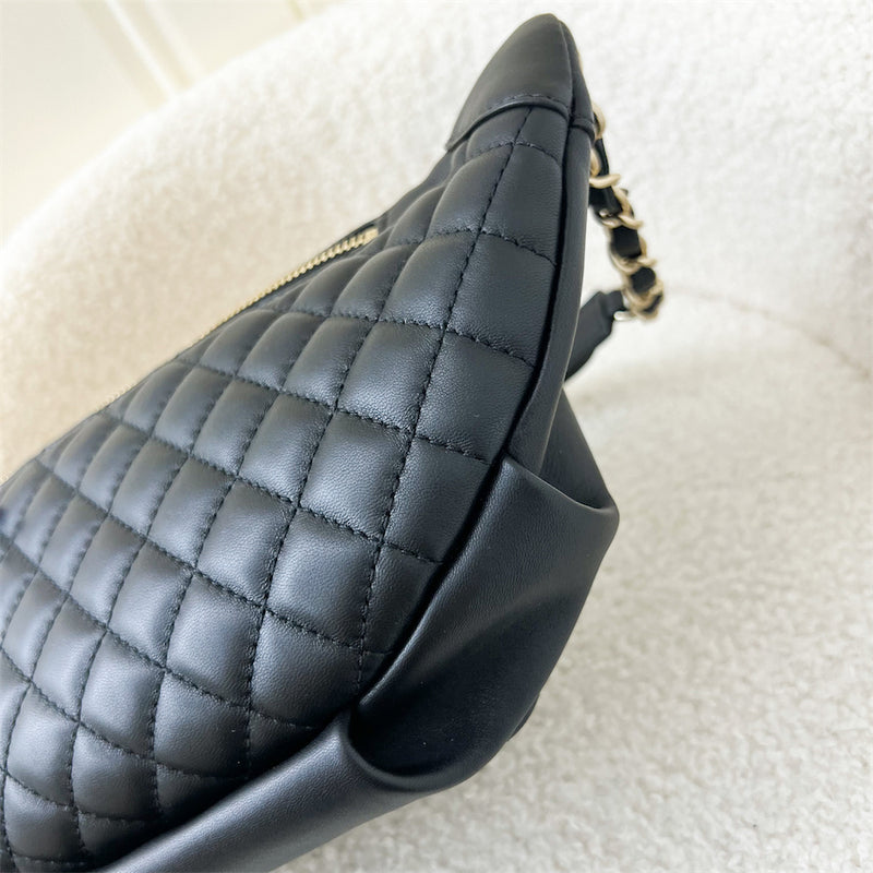 Chanel Bum Bag in Black Lambskin LGHW