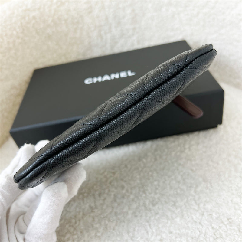 Chanel Mini O-Case in Black Caviar LGHW
