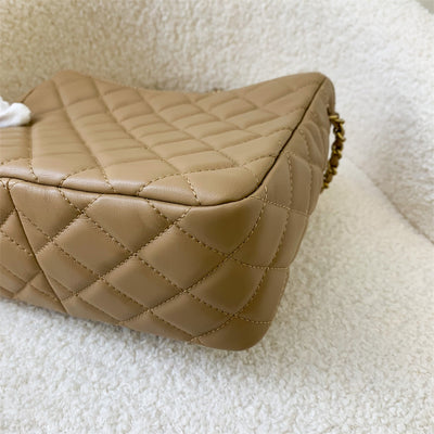 Chanel Pearl Crush Hobo Bag in 22B Beige Lambskin AGHW