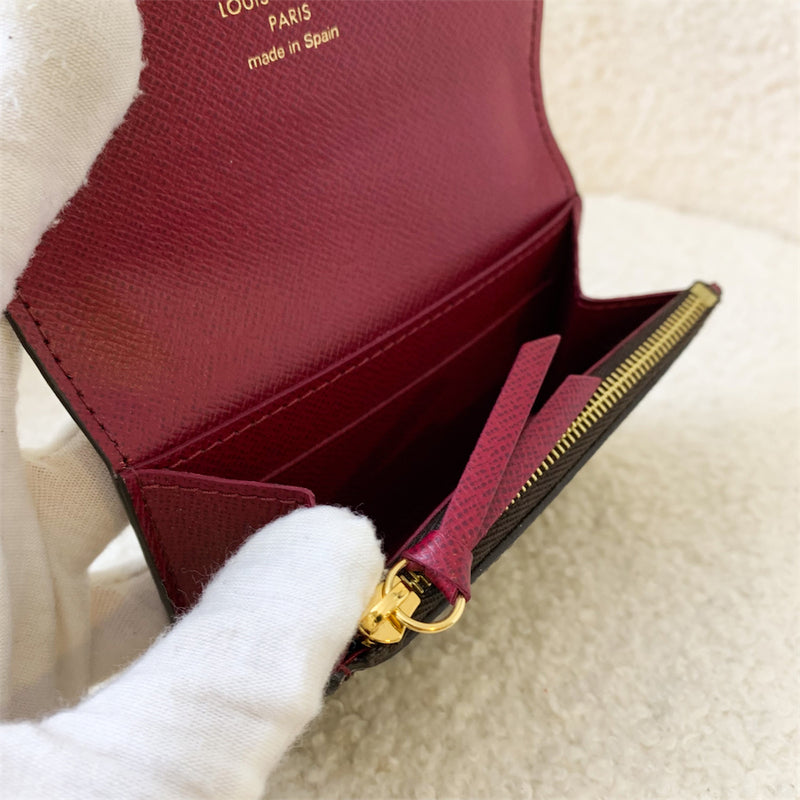 LV Rosalie Coin Purse / Small Wallet in in Monogram Canvas Fuchsia Interior GHW
