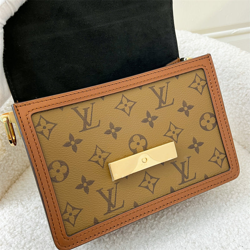 LV Mini Dauphine in Reverse Monogram + Monogram Canvas GHW