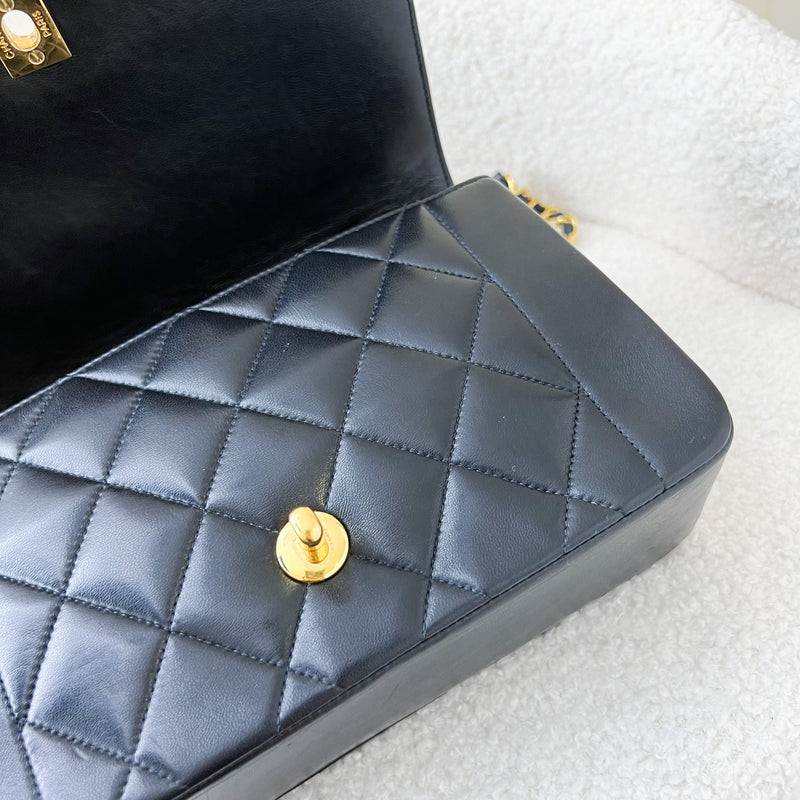 Chanel Small (22cm) Diana Flap in Black Lambskin 24K GHW