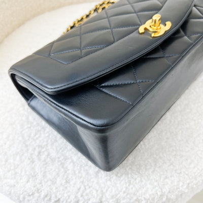 Chanel Small (22cm) Diana Flap in Black Lambskin 24K GHW