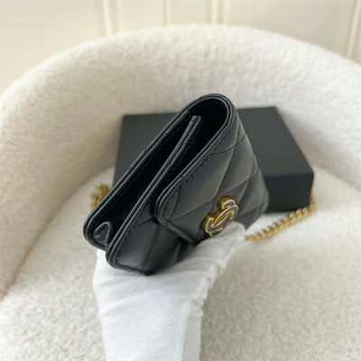 Chanel 22P Pending Belt Clutch on Chain in Black Lambskin AGHW