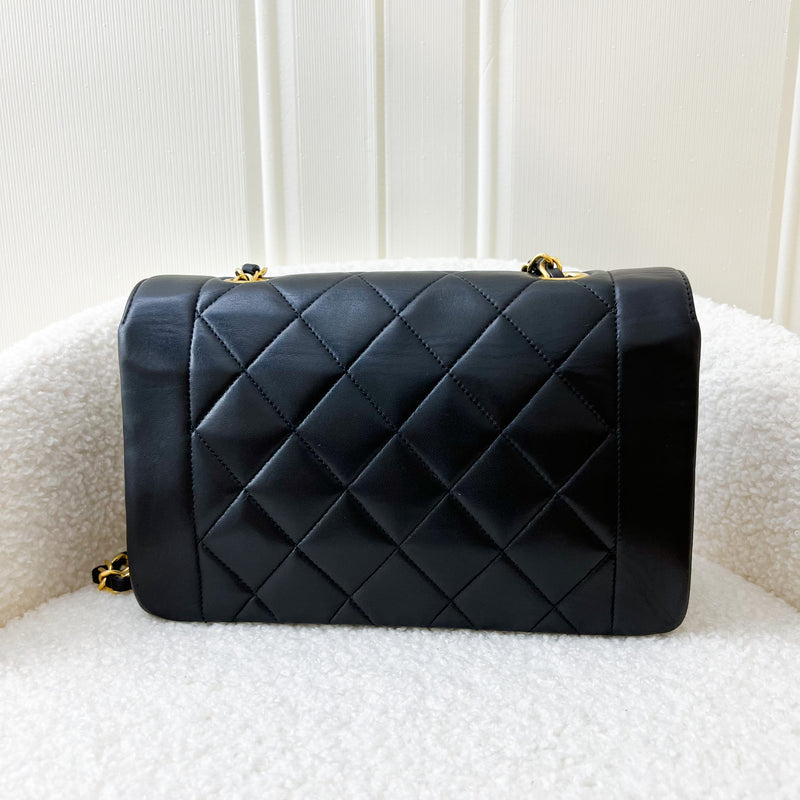 Chanel Small (22cm) Diana Flap in Black Lambskin 24K GHW