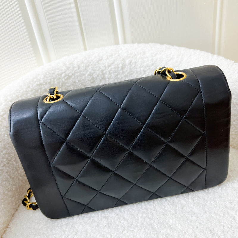 Chanel Small (22cm) Diana Flap in Black Lambskin 24K GHW