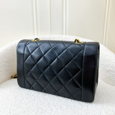 Chanel Small (22cm) Diana Flap in Black Lambskin 24K GHW