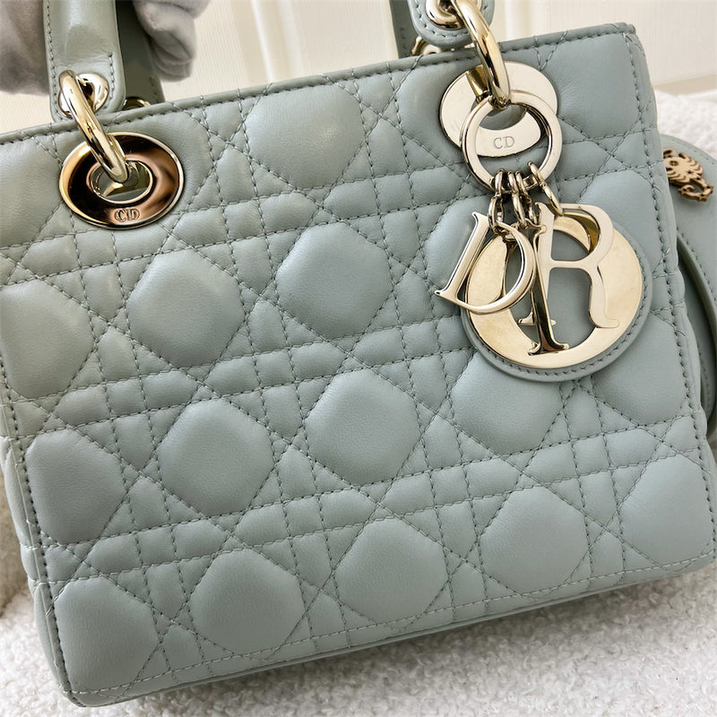 Dior Small Lady Dior MyladyDior in Mint Green Lambskin LGHW