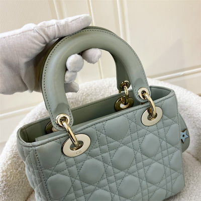 Dior Small Lady Dior MyladyDior in Mint Green Lambskin LGHW