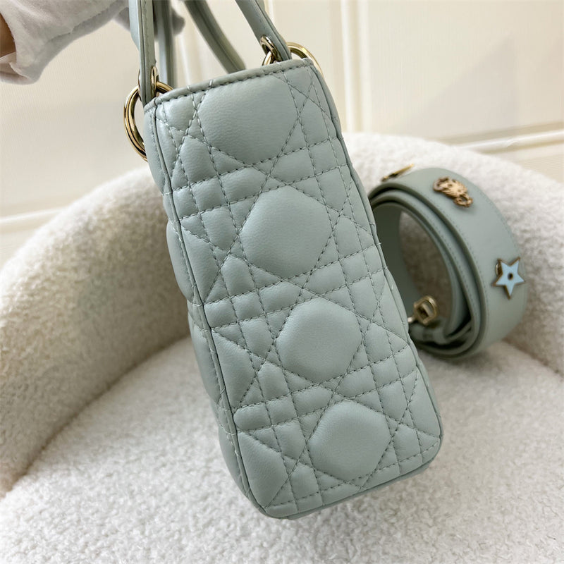 Dior Small Lady Dior MyladyDior in Mint Green Lambskin LGHW