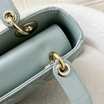 Dior Small Lady Dior MyladyDior in Mint Green Lambskin LGHW