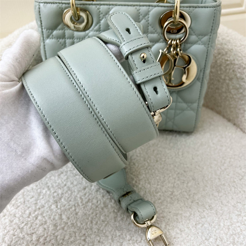 Dior Small Lady Dior MyladyDior in Mint Green Lambskin LGHW