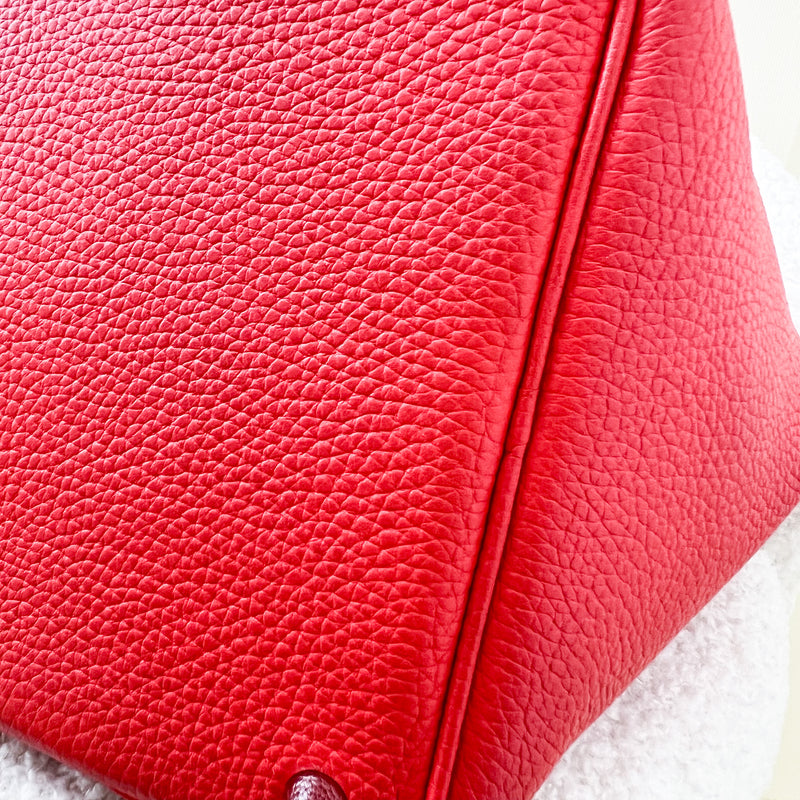 Hermes Picotin 18 in Red (Bougainvillea) Clemence Leather PHW