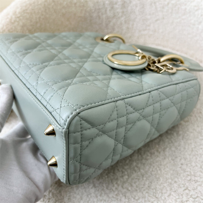 Dior Small Lady Dior MyladyDior in Mint Green Lambskin LGHW