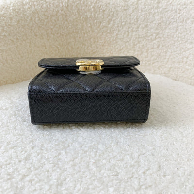 Chanel 22K Coco First Mini Clutch with Chain in Black Caviar LGHW