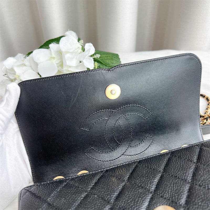 Chanel Small Filigree Flap in Black Caviar AGHW