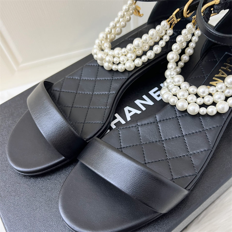 chanel pearl sandals 2022