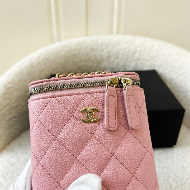 Chanel Vertical Vanity in 22C Sakura Pink Caviar LGHW