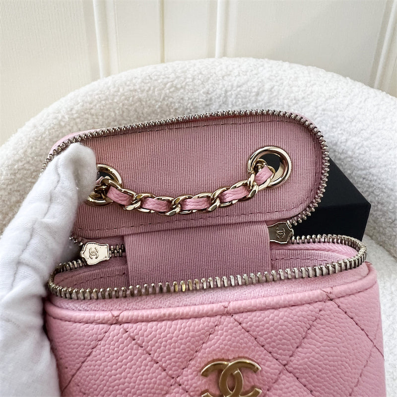 Chanel Vertical Vanity in 22C Sakura Pink Caviar LGHW