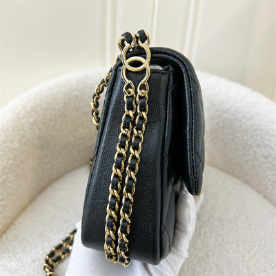 Chanel 23C Seasonal Flap Bag in Black Caviar GHW