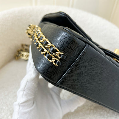 Chanel 23C Seasonal Flap Bag in Black Caviar GHW
