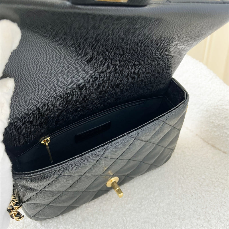 Chanel 23C Seasonal Flap Bag in Black Caviar GHW