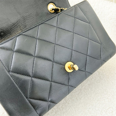 Chanel Small 22cm Diana Flap in Black Lambskin and 24K GHW