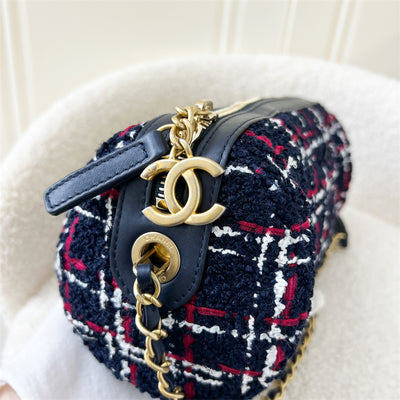 Chanel Seasonal Round Bowling Bag in Multicolor Tweed AGHW